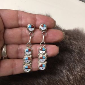 Navajo inlaid earrings